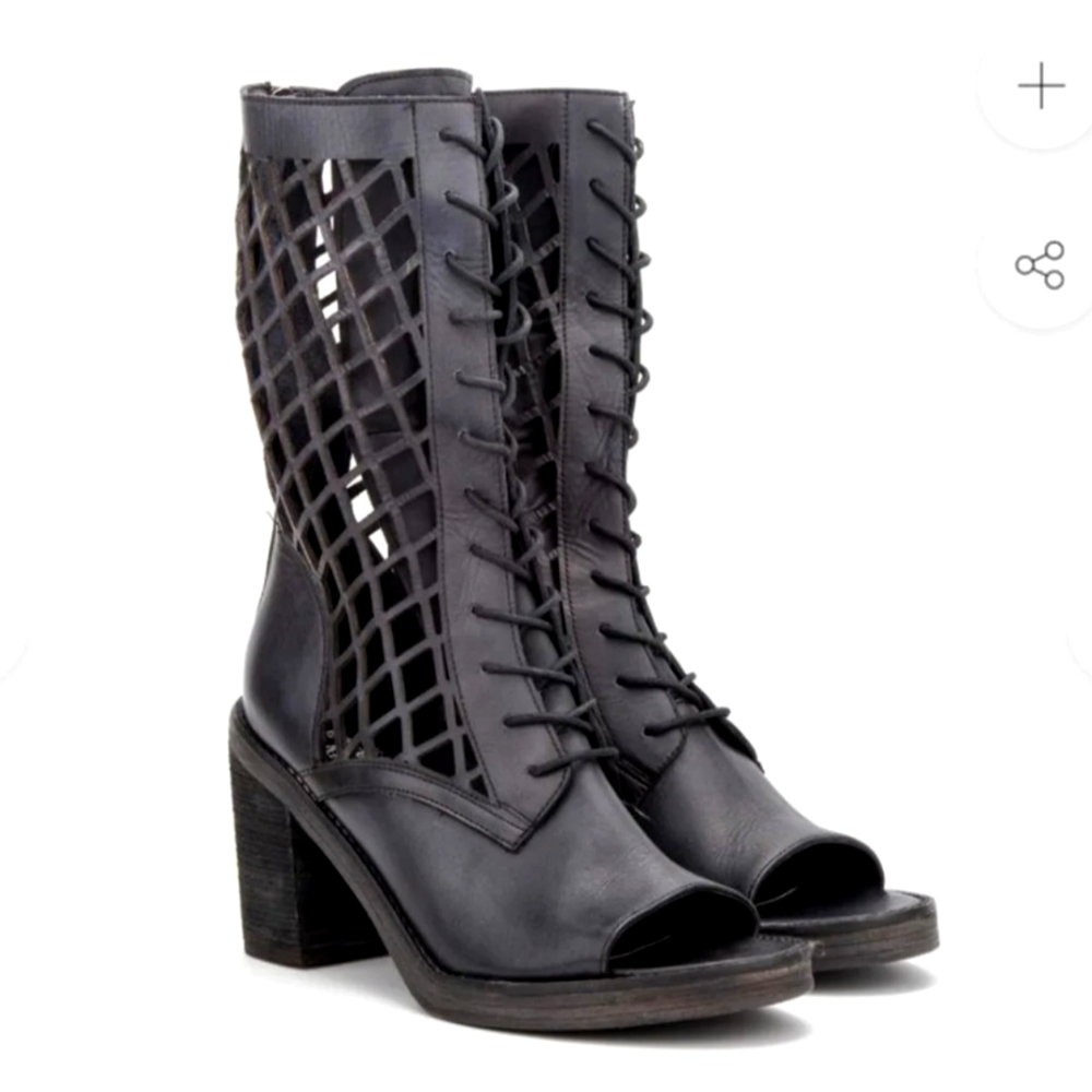 NWT VINTAGE FOUNDER OPEN TOE BOOT